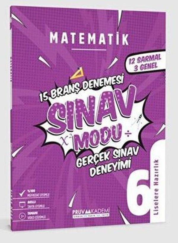 6. Sınıf Matematik Sınav Modu 15 Deneme - Pruva Akademi - Image 1