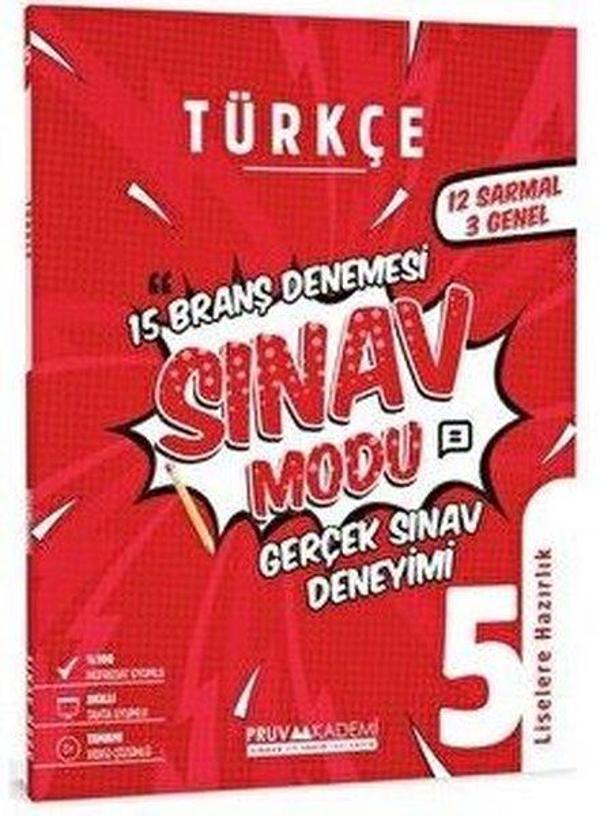 5. Sınıf Türkçe Sınav Modu 15 Deneme - Pruva Akademi - Image 1