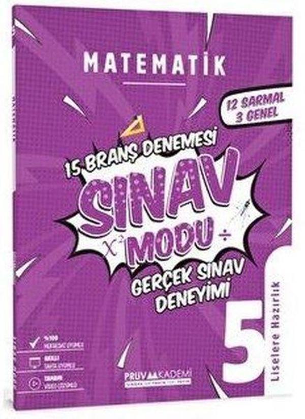 5. Sınıf Matematik Sınav Modu 15 Deneme - Pruva Akademi - Image 1
