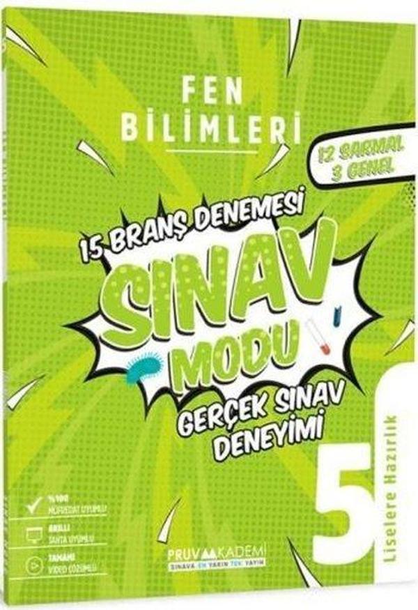 5. Sınıf Fen Bilimleri Sınav Modu 15 Deneme - Pruva Akademi - Image 1