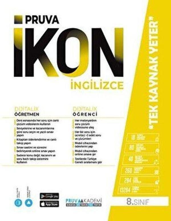 8. Sınıf İkon İngilizce Konu Anlatım Kitabı - Pruva Akademi - Image 1