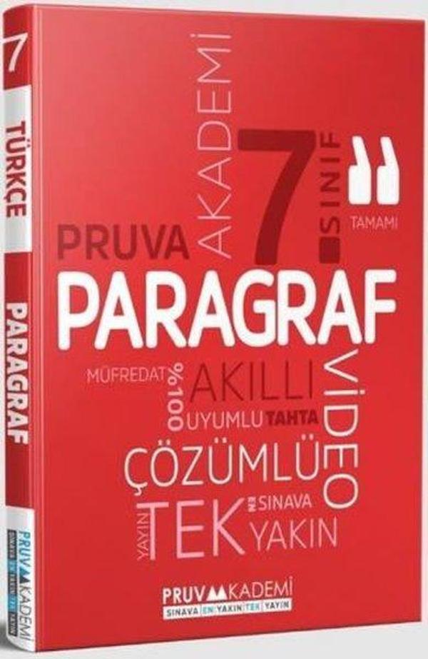7. Sınıf Paragraf Soru Bankası - Pruva Akademi - Image 1