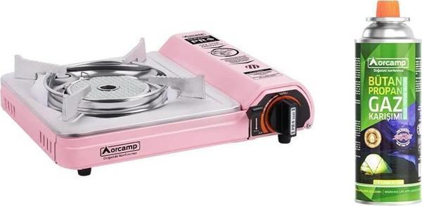 Orcamp Seramik Pro Kamp Ocak Pembe CK-508+1 Adet Kartuş KTS-227 ORC-018-A1  - Image 1