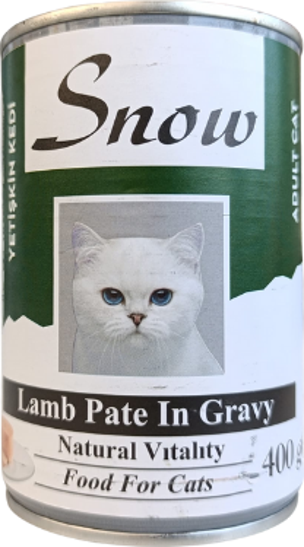Snow Kuzu Etli 400 Gr Yetişkin Konserve Kedi Maması 6 Adet - Image 1
