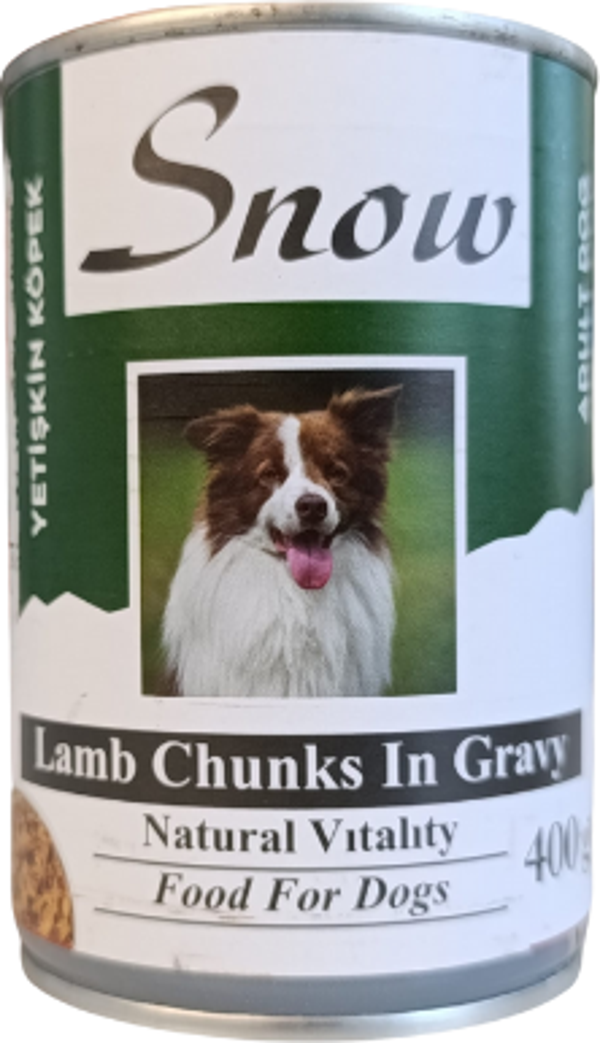 Snow Kuzu Etli 400 Gr Yetişkin Konserve Köpek Maması 6 Adet - Image 1