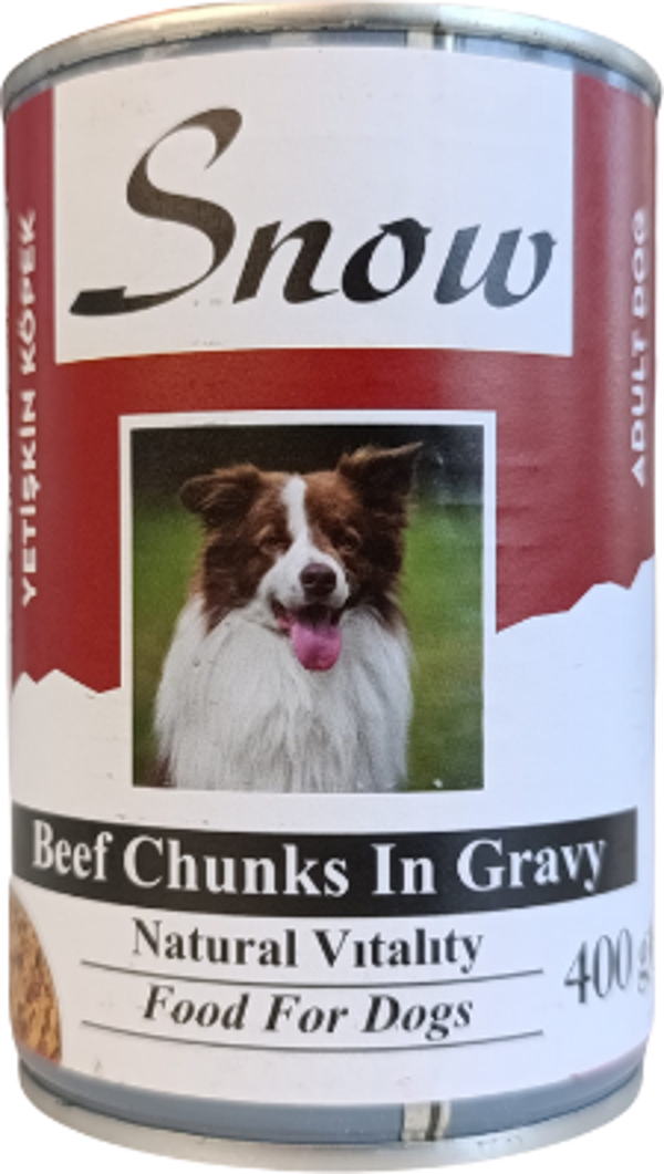 Snow Sığır Etli 400 Gr Yetişkin Konserve Köpek Maması 6 Adet - Image 1