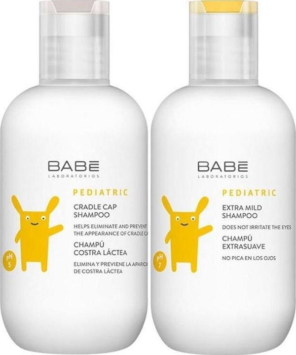 Babe Bebek ve Çocuklar için Pediatri Saç Bakım Seti (Extra Yumuşak Şampuan 200 ml + Konak Önleyici Şampuan 200 ml) - Image 1