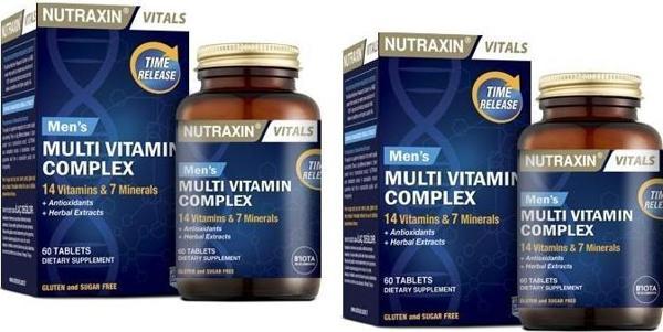 Nutraxin Mens Multivitamin Complex 60 Tablet x 2 adet - Image 1