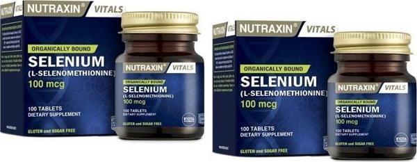 Nutraxin Selenium 100 mcg 100 Tablet x 2 adet - Image 1