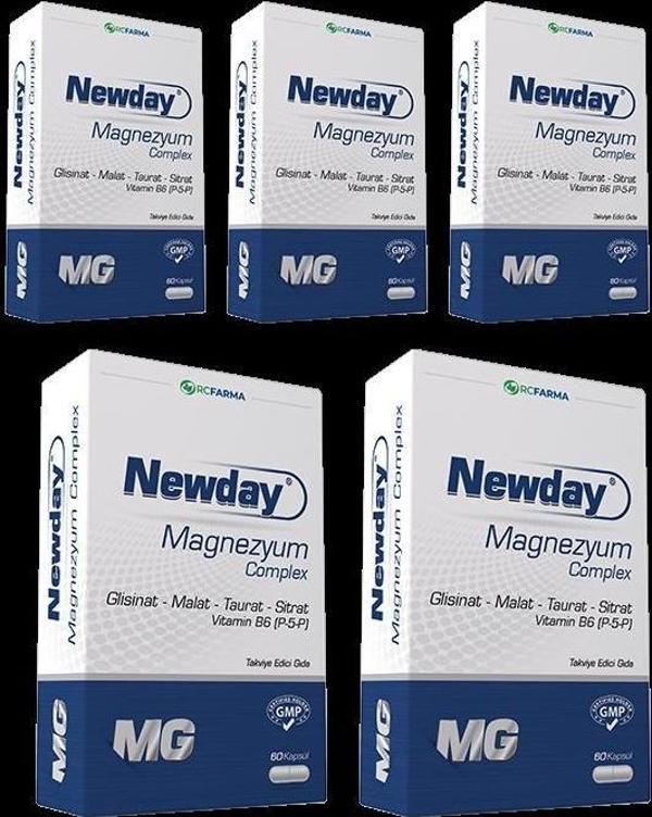 Newday Magnezyum Complex 60 Kapsül x5 - Image 1