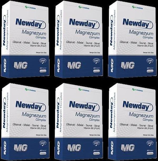 Newday Magnezyum Complex 60 Kapsül x6 - Image 1