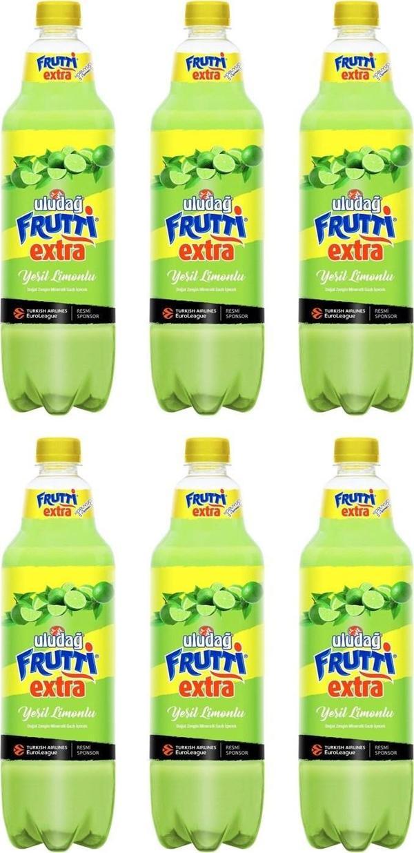 Uludağ Frutti Extra Yeşil Limonlu 1 lt x 6 Adet - Image 1