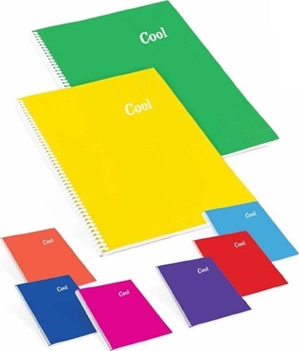 Keskin Color A4 60 Yaprak Çizgisiz Plastik Kapak Spiralli Cool Defter 321600-99 (12 Li Paket) - Image 1
