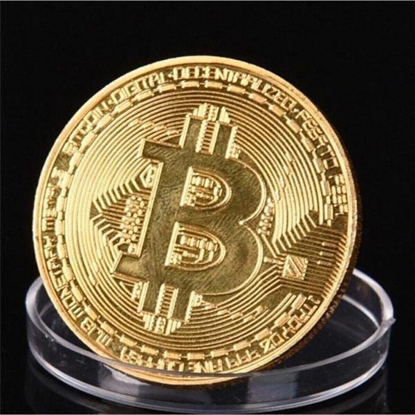 Plus 3 Adet Altın Bitcoin Madeni Hatıra Parası Hediyelik - Image 1