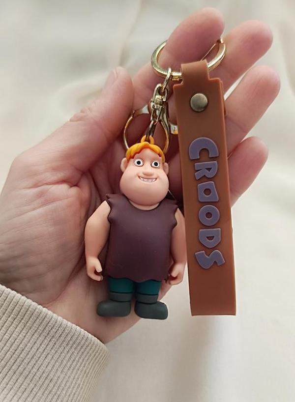 Anahtarlık Silikon Croods Karakterleri Thunk Araba Çanta Süsü Aksesuarları  - Image 1