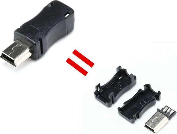 5 Pin Mini Usb Plastik Kapaklı Konnektör - Image 1