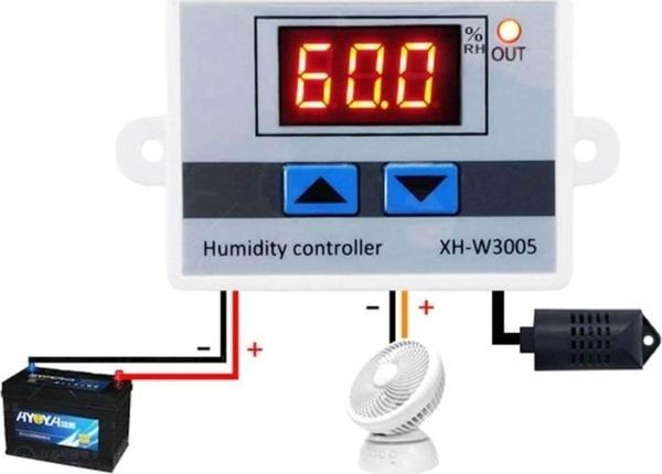XH-W3005 Dijital Nem Kontrol Cihazı Termostat- 12V 120W - Image 1