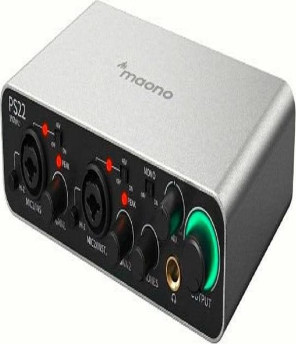 Maono PS22 ProStudio 2x2 USB Ses Kartı Gri - Image 1