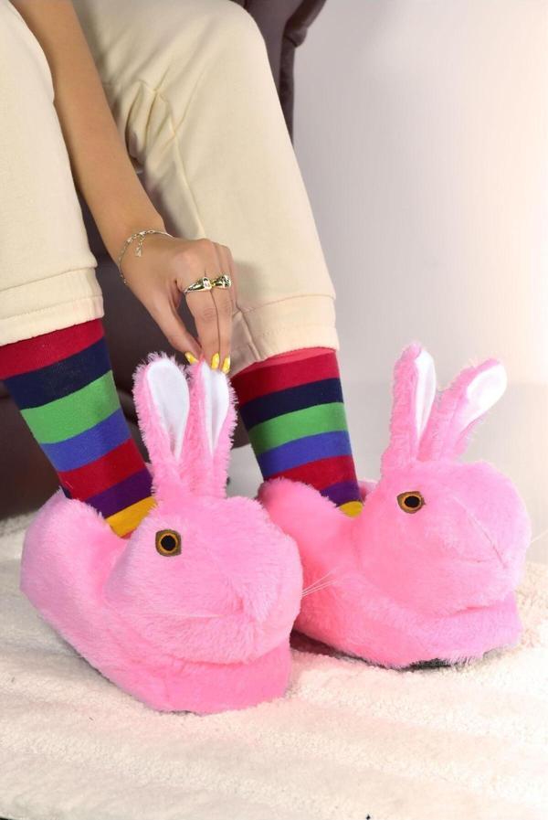 Modaonn Tavşan Figürlü Peluş Ev Pandufu Unisex - Image 1