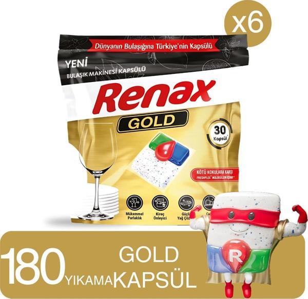 Renax Gold Bulaşık Makinesi Kapsülü 30 Lu -6 Paket - Image 1