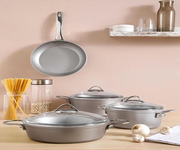 Pierre Cardin Vilma Gri 7 Parça Tencere Seti - Image 1