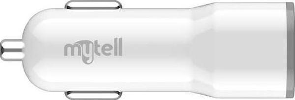 Mytell Çift USB 2.1A Araç Şarj Başlığı  - Beyaz - Image 1