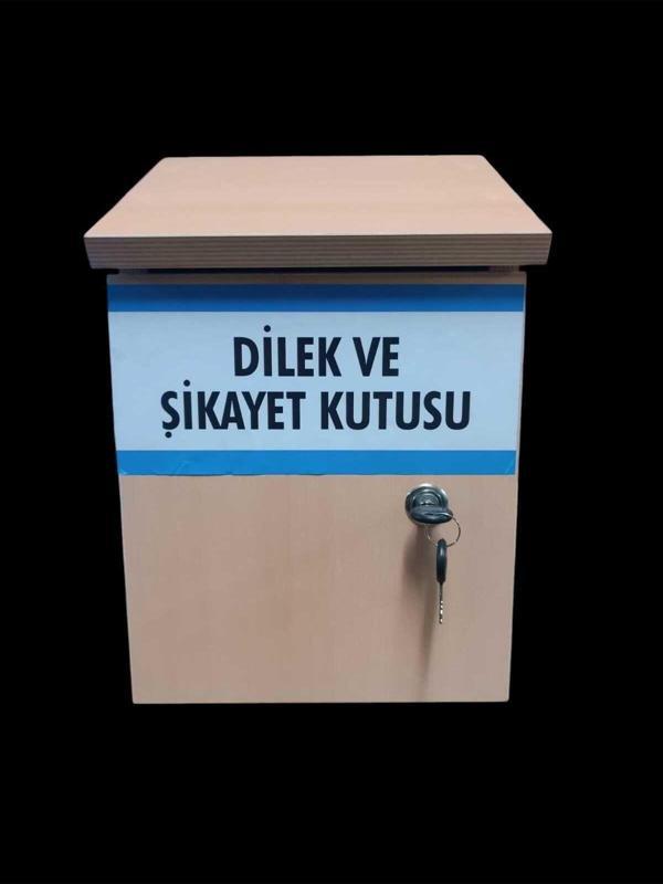 37x24x16 Kilitli Ahşap Dilek Ve Şikayet Posta Kutusu - Image 1