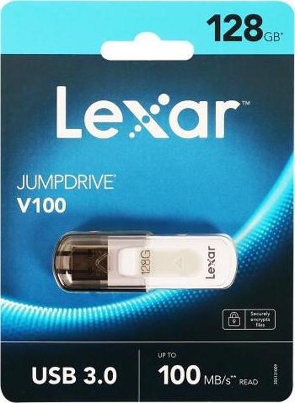 Lexar 128GB V100 JumpDrive USB 3.0 USB Flash Bellek LJDV100 - Image 1