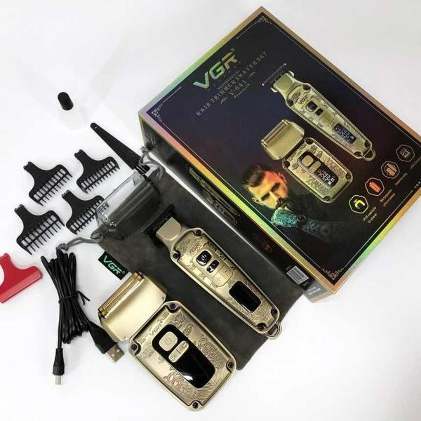 Vgr 641 2 In 1 Profesyonel Saç ve Sakal Kesme Makinesi – Paslanmaz Çelik, USB Şarj, 240 Dakika Kullanım - Image 1