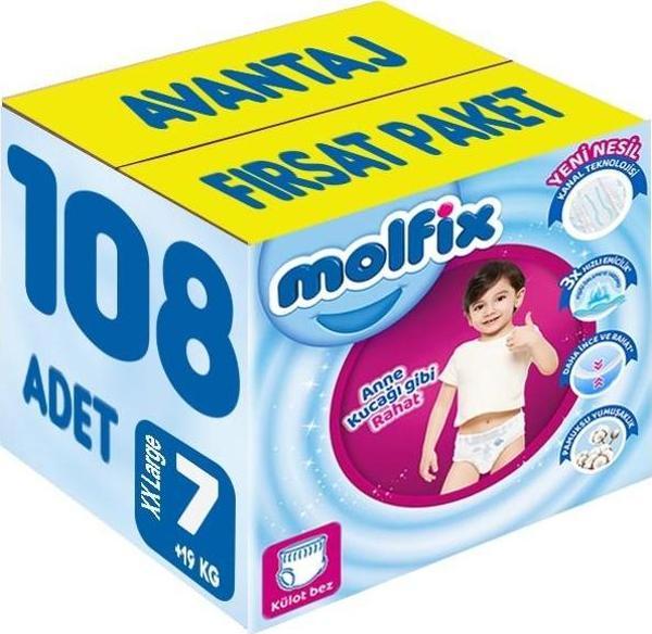 Molfix Külot Bebek Bezi Beden:7 (19+kg) xx Large 108 Adet Avantaj Fırsat Pk - Image 1