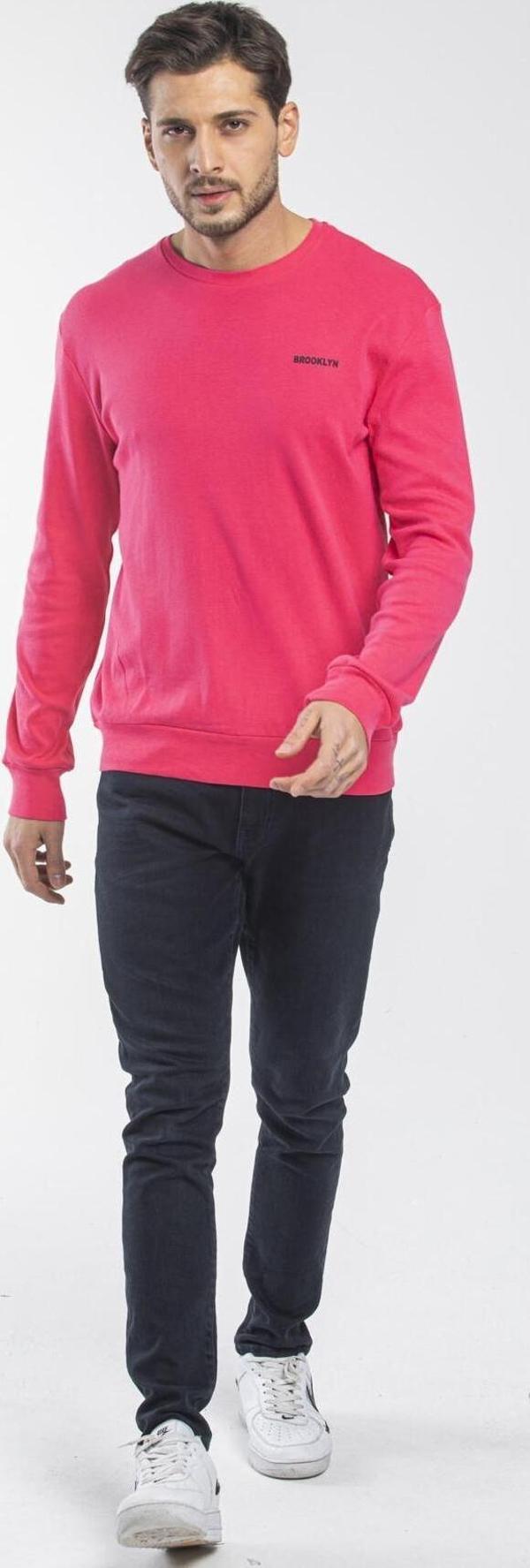 Süperlife Bisiklet Yaka Uzun Kollu Dar Kalıp İnce  Erkek Sweatshirt SPR2019K18 - Image 1