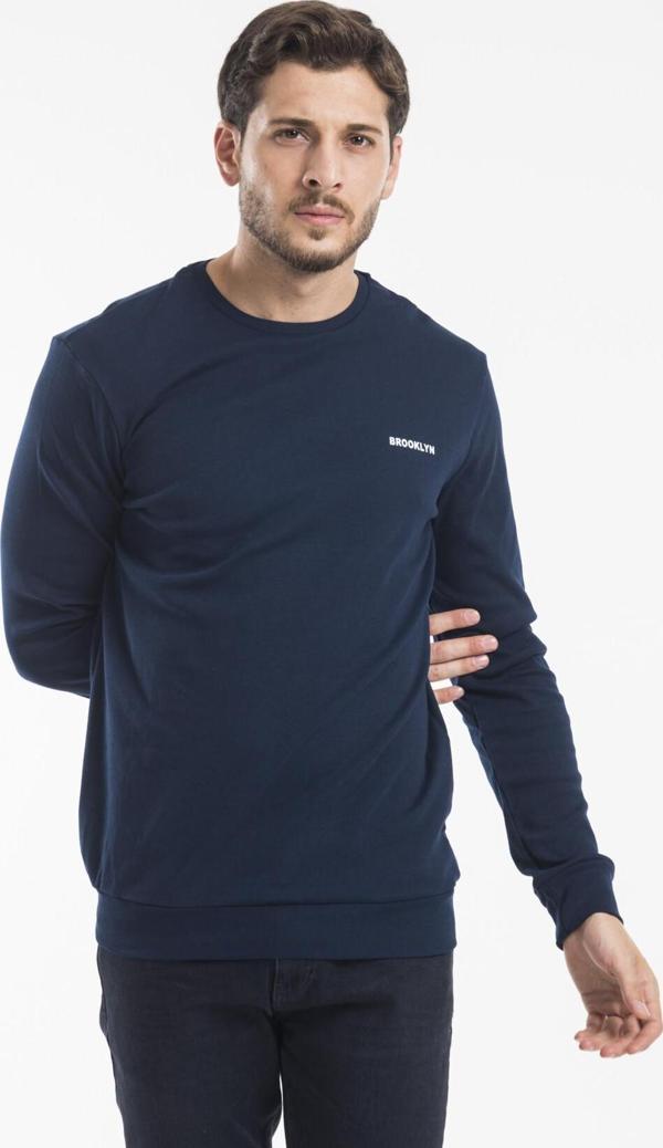 Süperlife Bisiklet Yaka Uzun Kollu Dar Kalıp İnce  Erkek Sweatshirt SPR2019K18 - Image 1