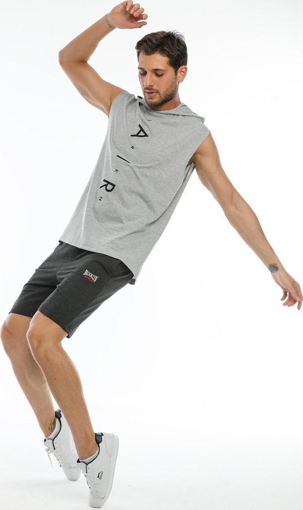 Süperlife Erkek Kapşonlu Oversize Fit Aır Baskılı Tişort SPR21Y07 - Image 1