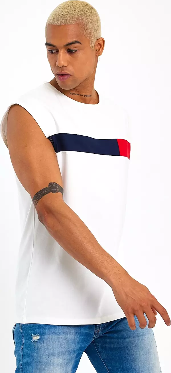 Süperlife Erkek Bisiklet Yaka Regular Fit Garnili Tişort SPR23AT346 - Image 1