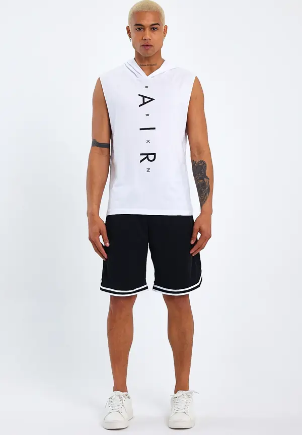 Süperlife Erkek Kapşonlu Oversize Fit Aır Baskılı Tişort SPR21Y07 - Image 1