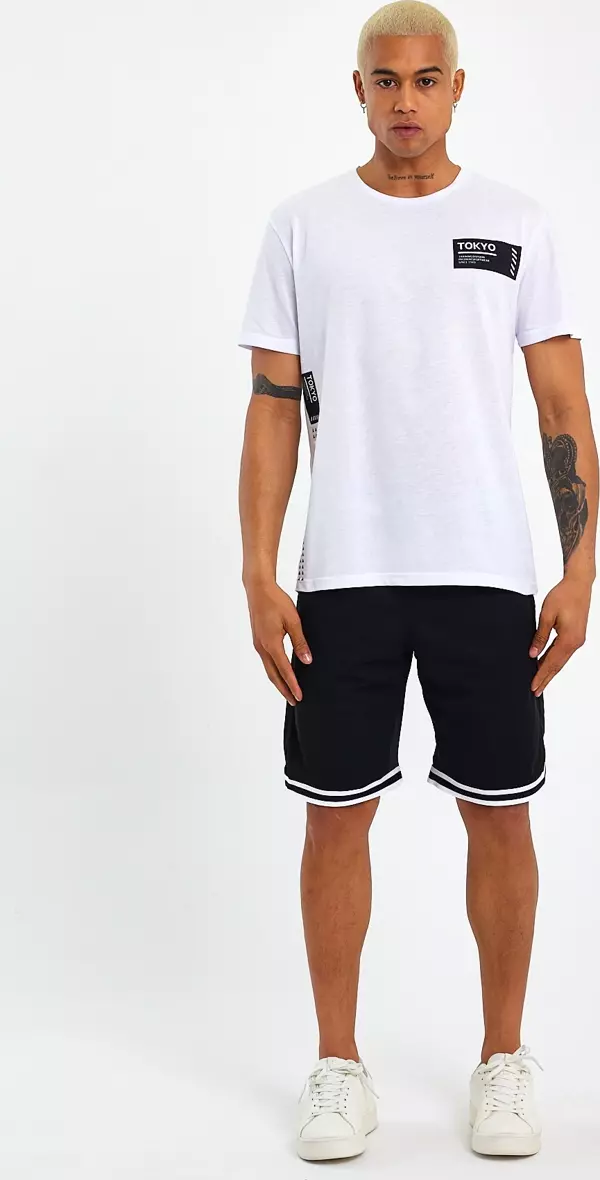 Süperlife Erkek Bisiklet Yaka Regular Fit Tokyo Baskılı Tişort SPR23ts303 - Image 1