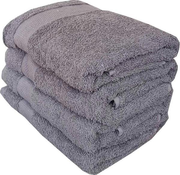 4 lü El Yüz %100 Pamuklu Havlu Seti Dry Antrasit - Image 1