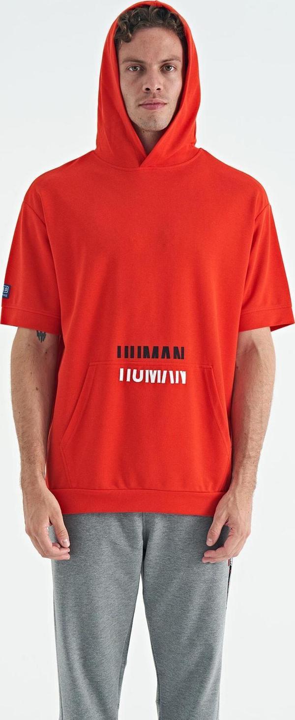 Fiesta Kanguru Cepli Yazı Nakışlı Kapüşonlu Erkek T-Shirt - 88195 - Image 1