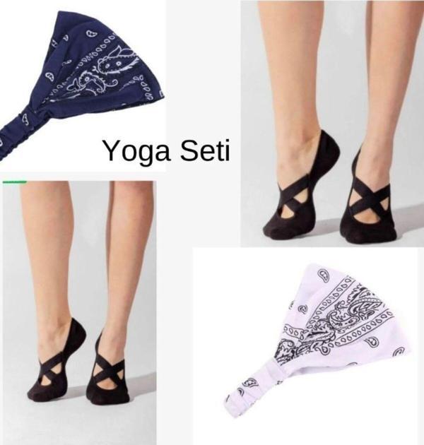 Yoga Seti 2 Adet Paraşüt Bandana Ve 2 Adet Yoga Çorabı - Image 1