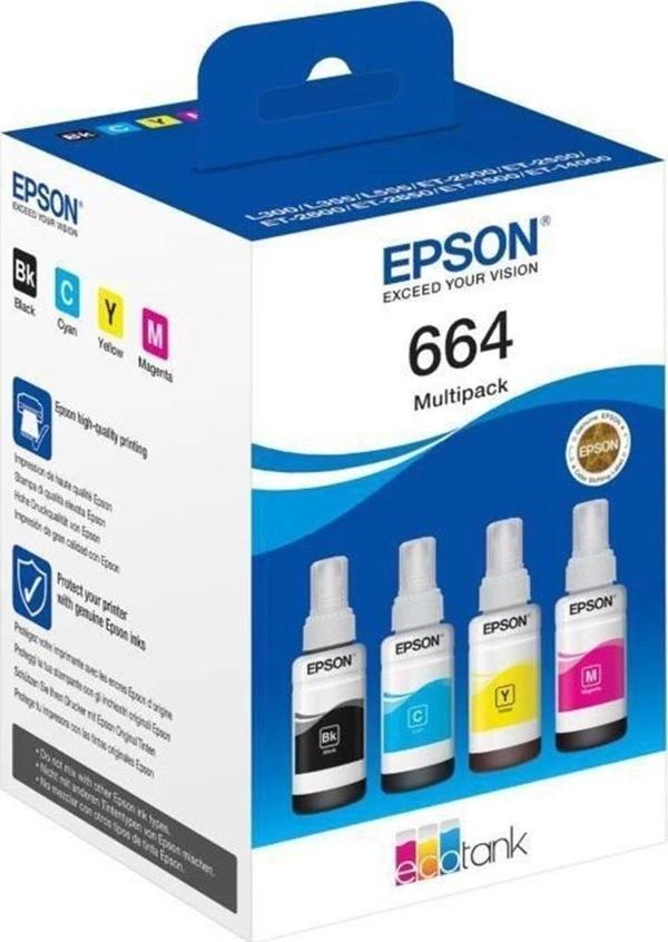 Epson T6646 Cyan-Magenta-Yellow-Black Mavi-Kırmızı-Sarı-Siyah 4lü Multipack Kartuş - Image 1
