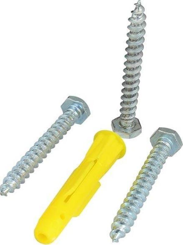 PLASTİK DÜBEL + VİDA (100 ADET)-Findit - Image 1