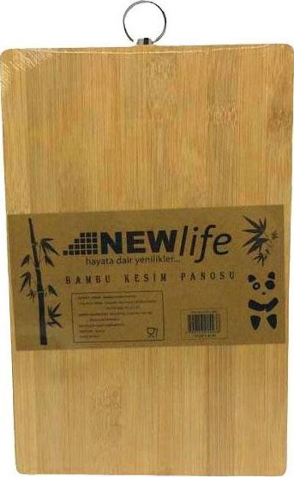 AHŞAP KOYU BAMBU KESİM PANOSU METAL KULPLU 18X28CM-Findit - Image 1