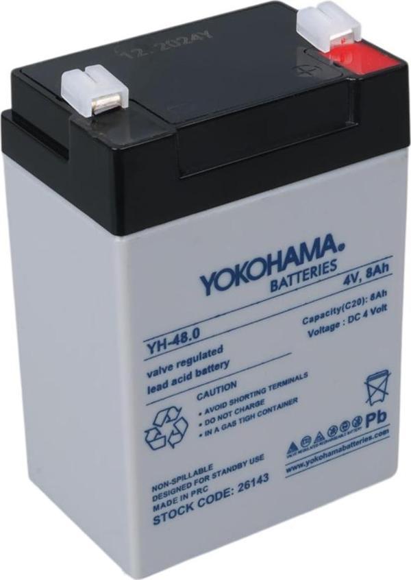 YOKOHAMA YH-48.0 4 VOLT - 8 AMPER KURU AKÜ (68 X 45 X 95 MM) (2818) - Image 1