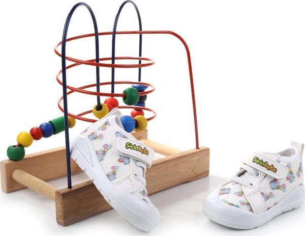 Şirin Bebe 3815 İlk Adım Ortopedik Kız Bebek Yazlık Keten Ayakkabı - Image 1