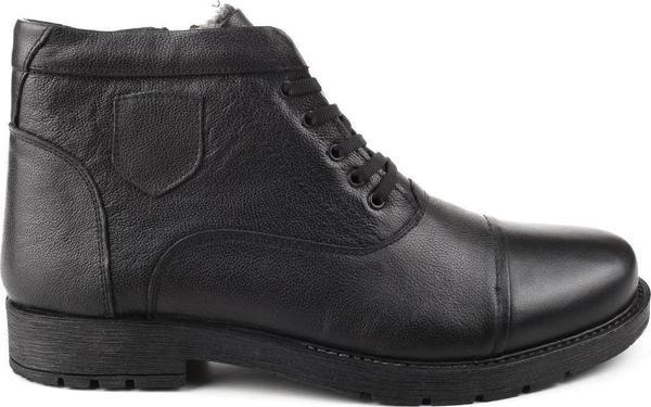 Papuç Sepeti 081 Büyük Numara Hakiki Deri Kışlık Erkek Kürklü Bot   - Image 1