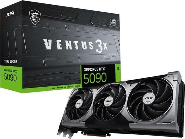 MSI GeForce RTX 5090 32G VENTUS 3X OC 32GB GDDR7 DLSS 4 512 bit  NVIDIA Ekran Kartı - Image 1