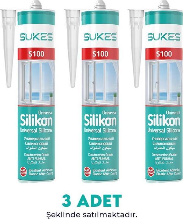 Sukes Universal Şeffaf Silikon 280 Gr 3’lü Paket - Image 1