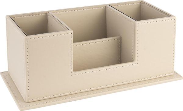 Masaüstü Deri Organizer Kalemlik 4 Gözlü Desktop Organizer Rainbow Vegan 10x12x25 cm. - Image 1