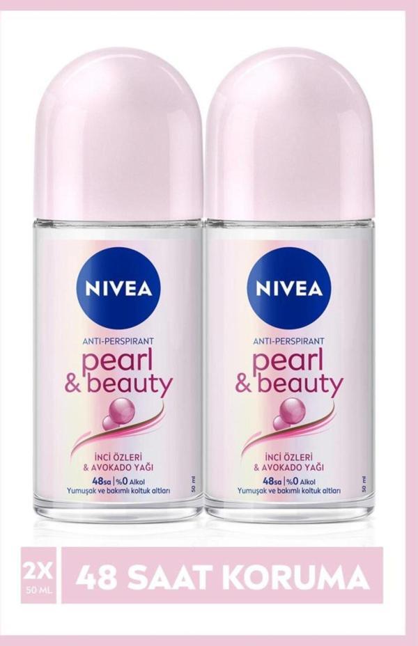 Kadın Roll-on Deodorant Pearl&beauty 50ml, 48 Saat Koruma, X2 Adet - Image 1
