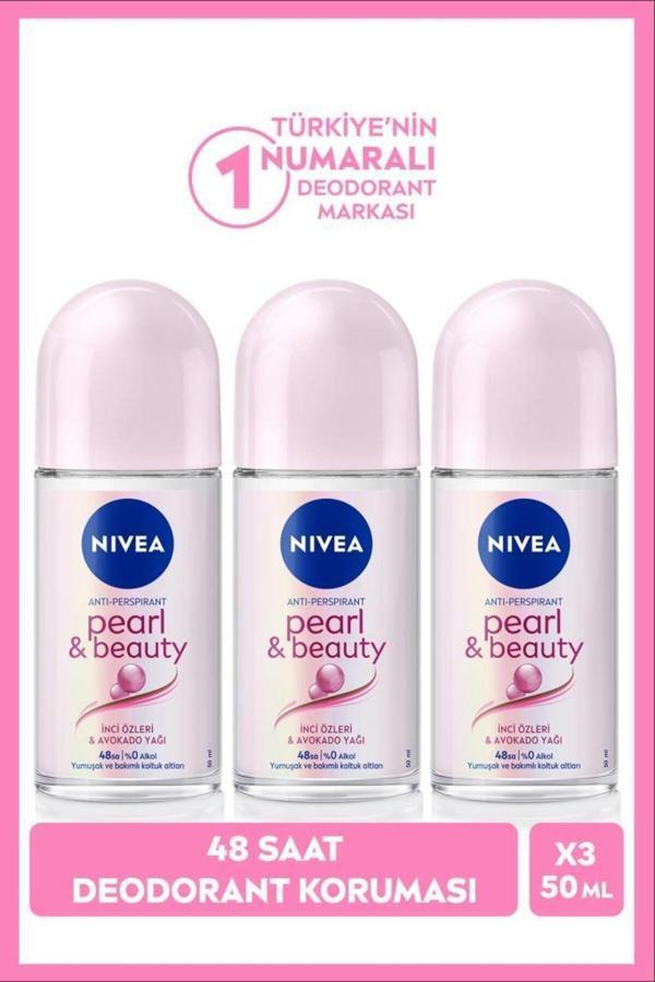 Kadın Roll-on Deodorant Pearl&beauty 50ml, 48 Saat Koruma, X3 Adet - Image 1